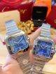 Japan Grade Santos De Cartier Couple Watch Stainless Steel Roman Markers (3)_th.jpg